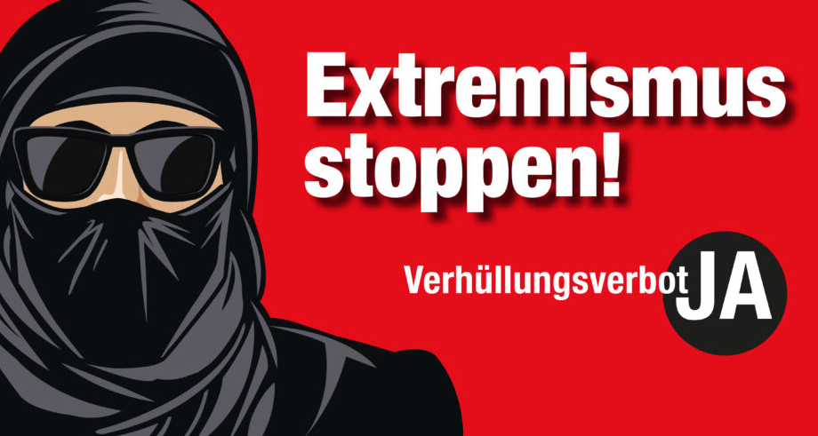 Ab 2025 ist es verboten, sein Gesicht in der Öffentlichkeit zu verhüllen. Es drohen Bussen bis zu 1000 Franken.